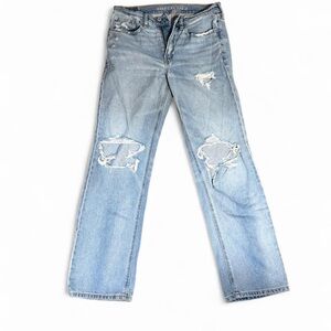 American Eagle Outfitters Light Blue Straight Leg Jeans